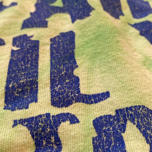 Hanes tagless green tie dye Tshirt with “you never fail until you stop trying” - Picture 8 of 9